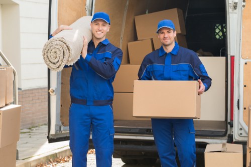 Team providing packing services in Kenley for a residential relocation