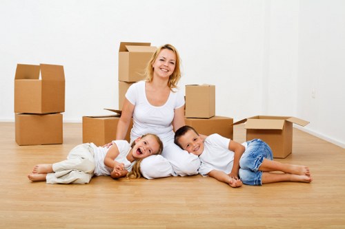 Packing materials used by Kenley movers including boxes and bubble wrap